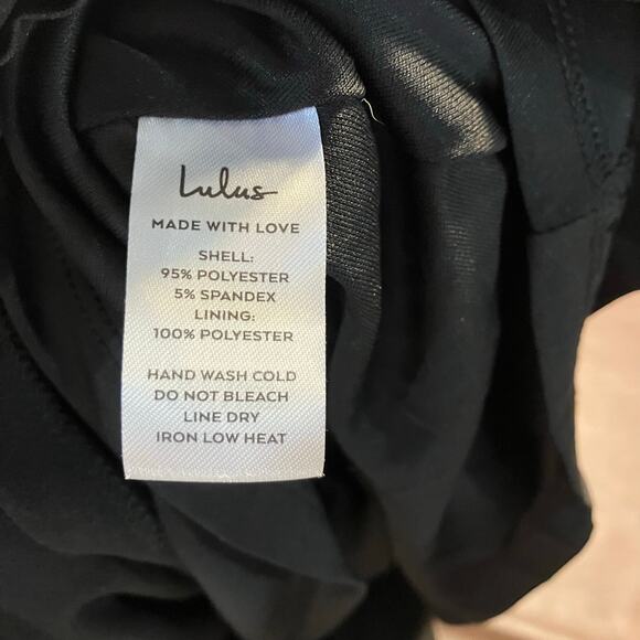 New Lulus‎ Be My Date Black Lace-Up Maxi Dress Womens Large Classic Formal - Picture 3 of 13